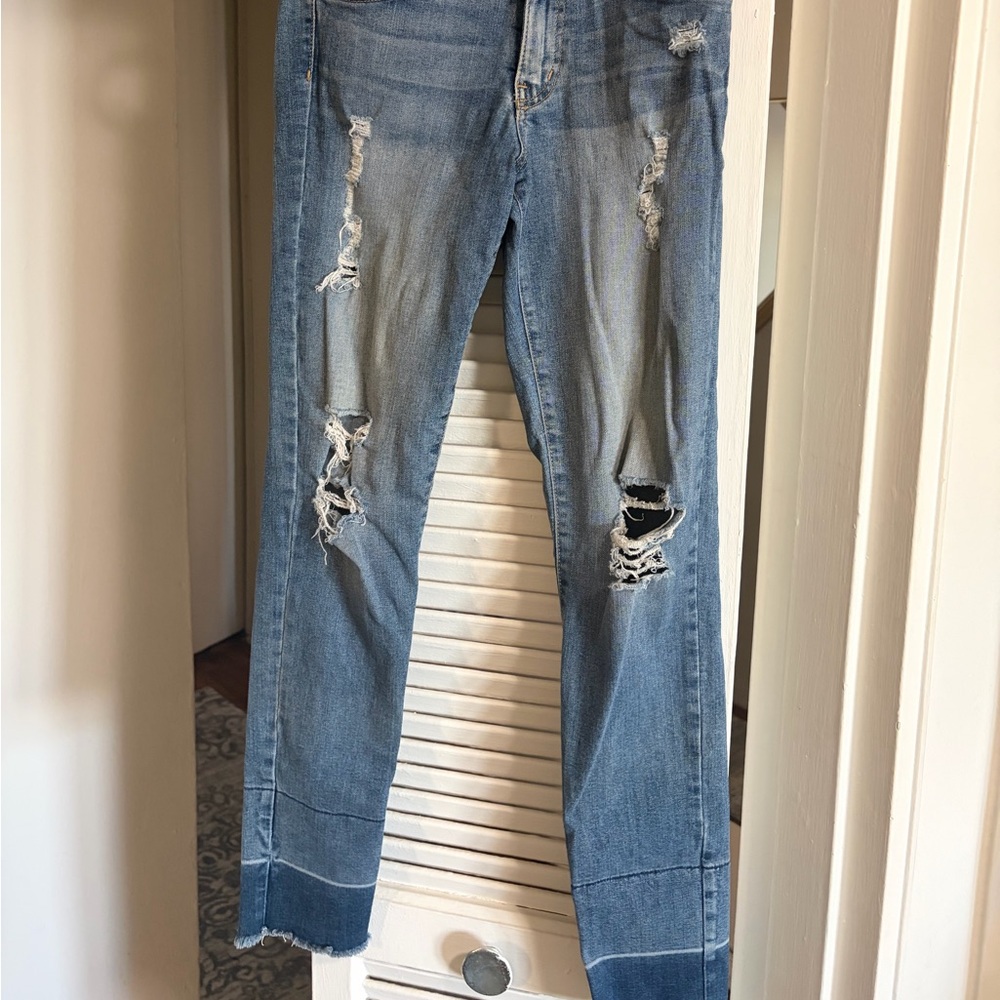 Flying Monkey Light Blue Distressed Boyfriend Jeans